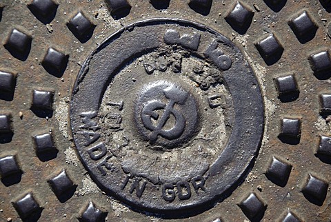 Old manhole cover from GDR times