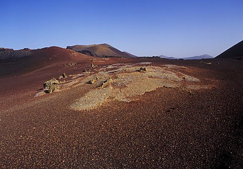 Landscape, volcanic landscape, Montanas del Fuego, Parque Nacional de Timanfaya, Lanzarote, Canary Islands, Spain, Europe