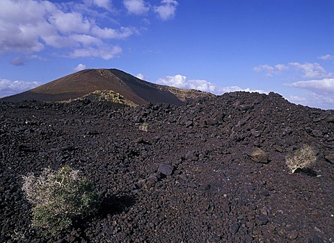 Landscape, volcanic landscape, Montanas del Fuego, Parque Nacional de Timanfaya, Lanzarote, Canary Islands, Spain, Europe