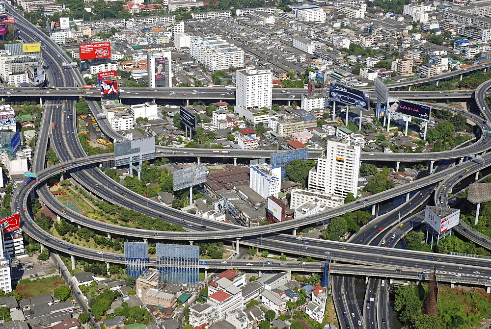 Look from the Baiyoke tower, topmost building of Thailand, Bangkok, Thailand, Asia