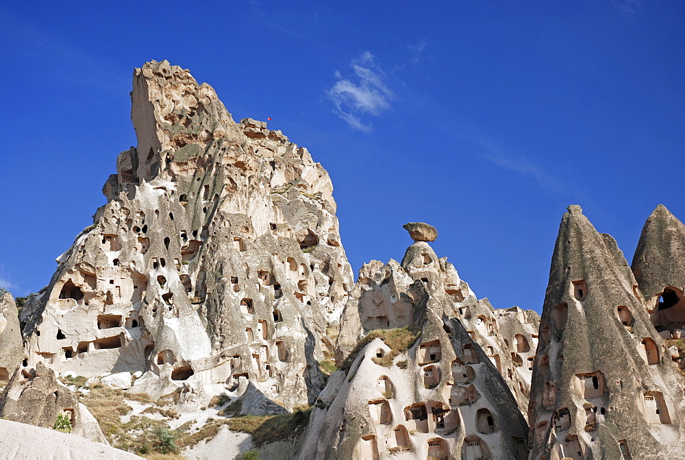 Tuff rock from Uchisar, near by Goereme, Cappadocia, turkey