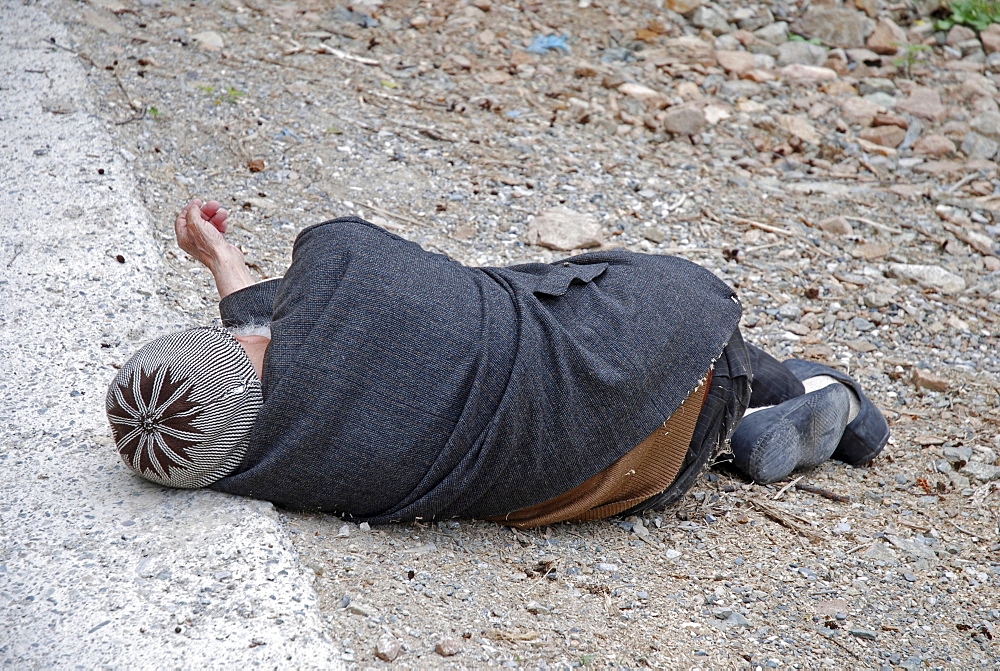 Mentally handicapped man, Anatolia, Turkey