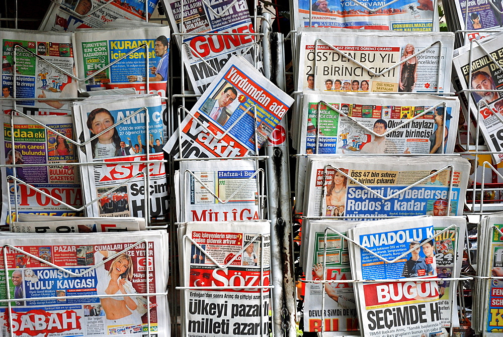 Newspaper stand, Yusufeli, East Anatolia, Turkey