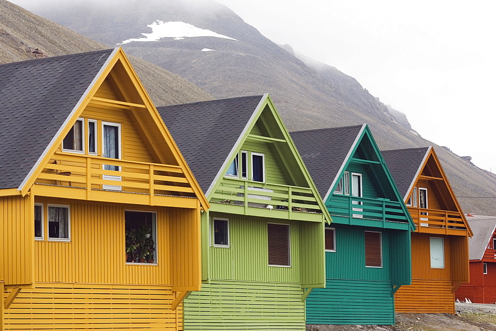 Houses in Longyearbyen, Spitsbergen, Svalbard, Norway, Europe