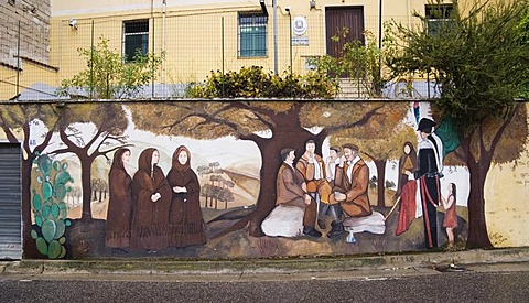 Murales, political wallpaintings in Orgosolo, Sardinia, Italy