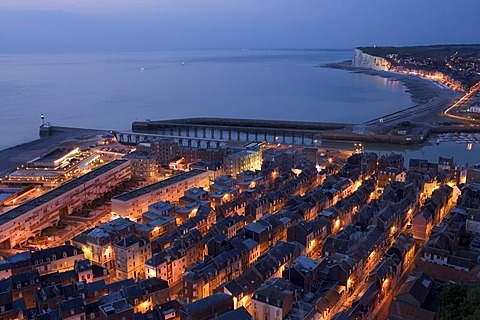 City view , Le Treport , Seine-Maritime , Normandy , France , Europe