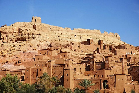 Traditional maroccan village in the Atlas Mountains , Ait Benhaddou , Marokko , Afrika