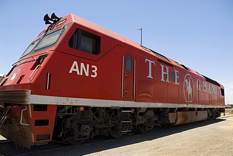 The Ghan Train, locomotive, station, Alice Springs, Northern Territory, Australia