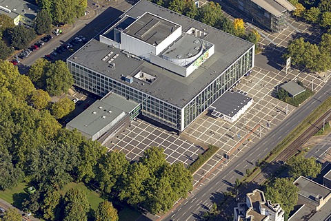 Aerial view, MIR Musiktheater music theatre, Ruhr area, Gelsenkirchen, Ruhr area, North Rhine-Westphalia, Germany, Europe