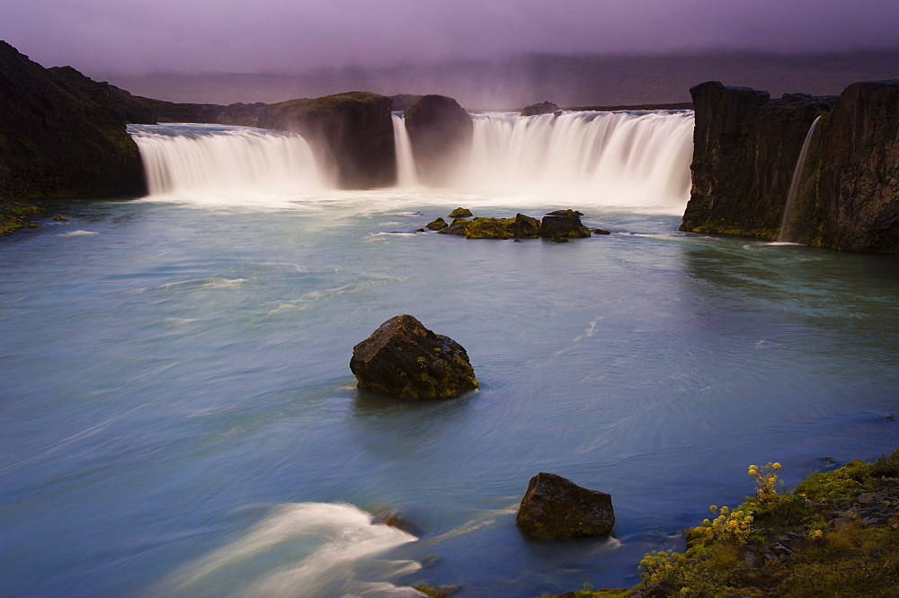 Godafoss, Godafoss Waterfall on the Skjalfandafljot River, ring road, Nordurland, Nordurland eystra, North-East Iceland, Iceland, Europe