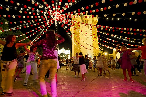 Feria funfair, Conil de la Frontera, Costa del Luz, Andalucia, Spain, Europe