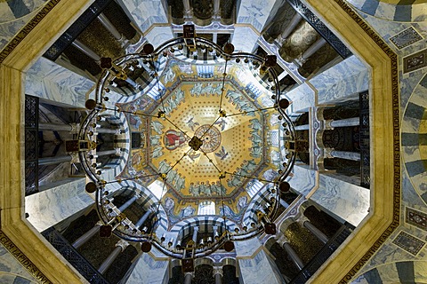 Octagon, Aachen Cathedral, UNESCO World Heritage Site, Aachen, North Rhine-Westphalia, Germany, Europe