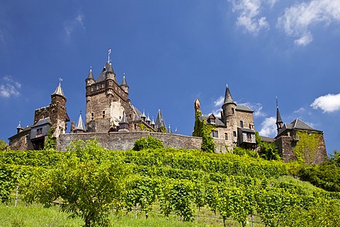 Reichsburg Imperial Castle, Cochem, Moselle, Rhineland-Palatinate, Germany, Europe, PublicGround