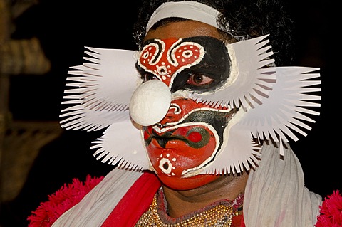 The Kathakali character Bali, Perattil, Kerala, India, Asia