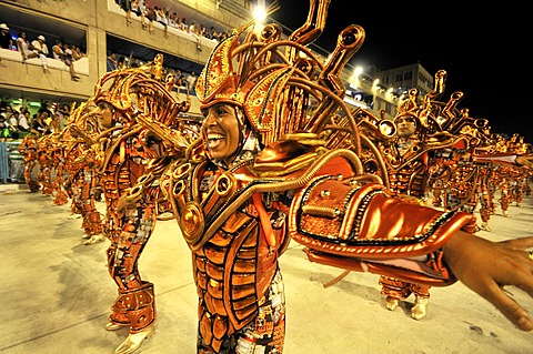 Samba school Portela, Carnaval 2010, Sambodromo, Rio de Janeiro, Brazil