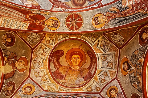 Apple Church or Elmali Kilise, interior, Goereme National Park, Unesco World Heritage Site, Cappadocia, Turkey