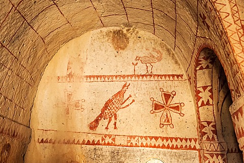 Saint Barbara Church, interior, Gâˆšâˆ‚reme National Park, Cappadocia, Anatolia, Turkey