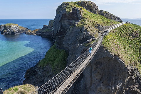 Carrick-a-Rede Bridge, suspension bridge, Moyle, Northern Ireland, United Kingdom, Europe