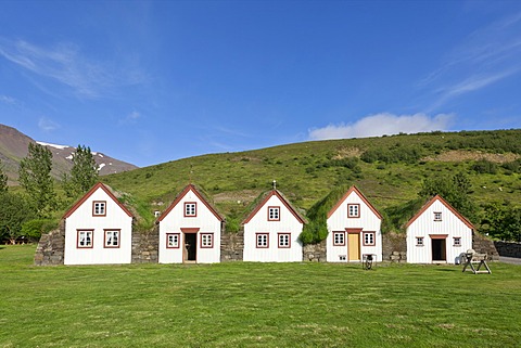 Old peat farm of LaufâˆšÂ°s, museum, Eyjafjoerâˆšâˆžur, Iceland, Europe