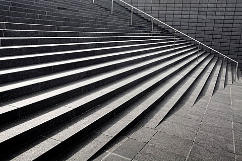 Steps in front of the Philharmonie Luxembourg, Place de l'Europe, European quarter, Kirchberg plateau, Luxembourg City, Europe, PublicGround