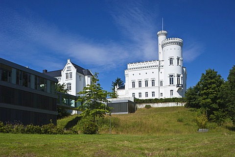 Blomenburg Castle with a cavalier house, hunting lodge and Technology Centre, Selent, Schleswig-Holstein, Germany, Europe