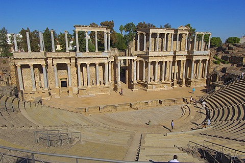 Roman theatre, Merida, Badajoz province, Extremadura, Spain, Europa