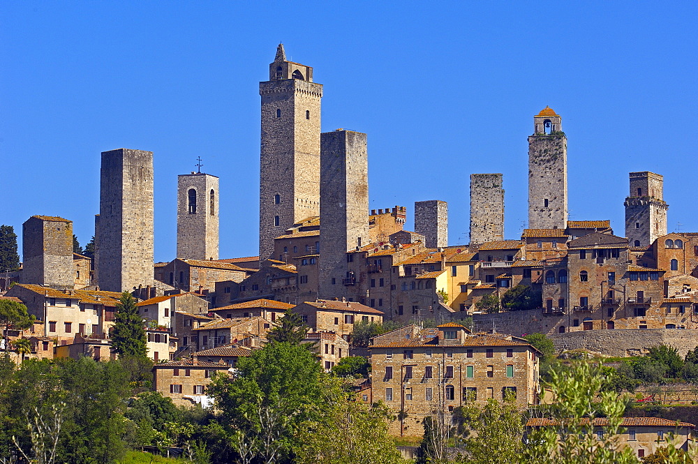 Townscape, San Gimignano, UNESCO World Heritage Site, Tuscany, Siena Province, Italy, Europe