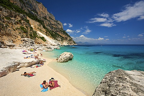 Beach, Cala Goloritze bay, Golfo di Orosei, Gennargentu National Park, Sardinia, Italy, Europe