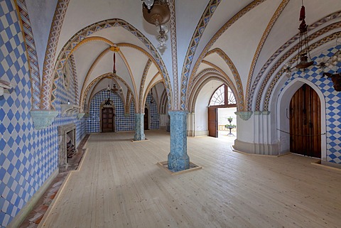 Schloss Stolzenfels Castle, interior, Koblenz, UNESCO World Heritage Upper Middle Rhine Valley, Rhineland-Palatinate, Germany, Europe, PublicGround