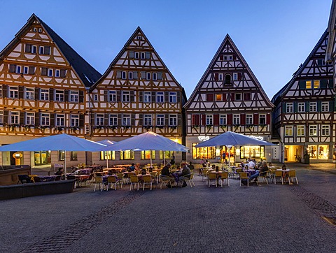 The marketplace of Herrenberg, Baden-Wuerttemberg, Germany, Europe, PublicGround