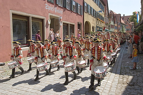 Historical procession Kinderzeche in DinkelsbÃ¼hl - Franconia - Germany