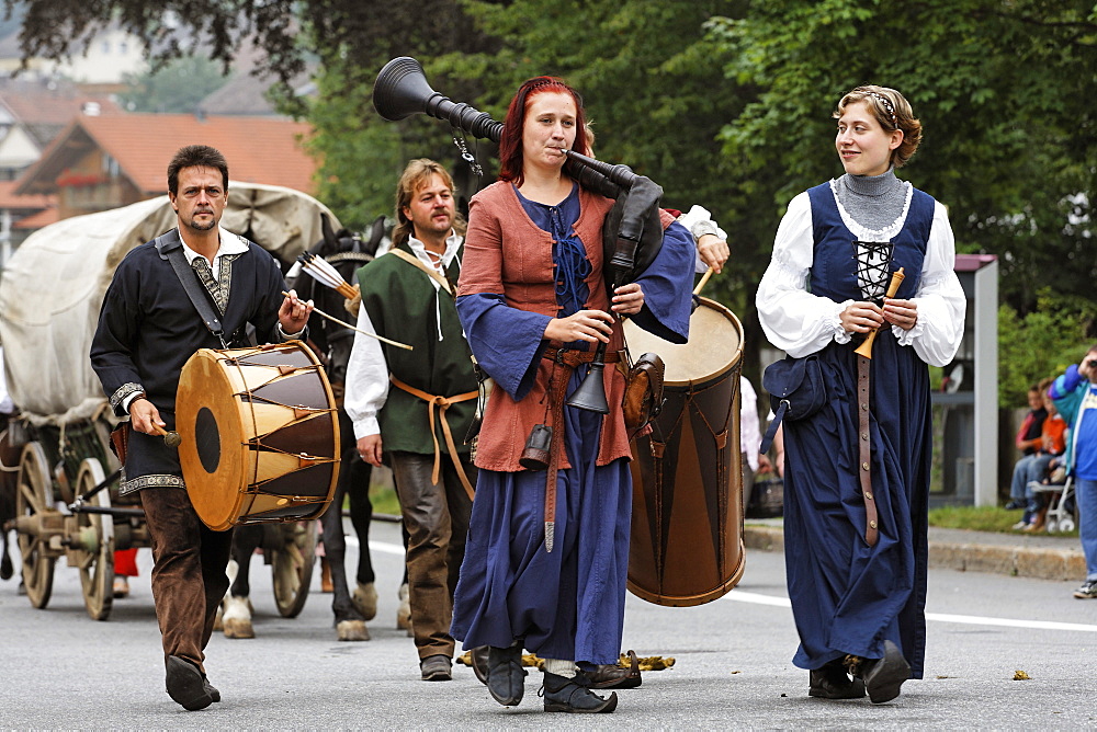 Historical Saeumer festival, Grafenau, Bavarian Forest, Lower Bavaria, Germany