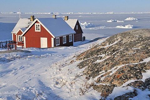 Residential house, Ilulissat, Greenland, Arctic North America