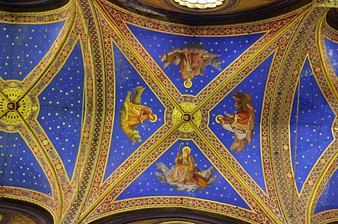 Ceiling design, Basilica di Santa Maria sopra Minerva, Basilica of Saint Mary Above Minerva, Rome, Italy, Europe