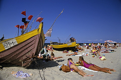 Beach of the Baltic Sea, Krynica Morska, Masuria, Poland