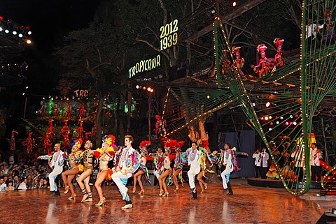 Show with dancers at the Tropicana open-air nightclub in the suburb of Marianao, La Habana, Havana, Villa San Cristobal de La Habana, Republic of Cuba, Caribbean, Central America