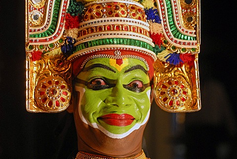 Thullal dancer, Kottayam, Kerala, South India, India, Asia