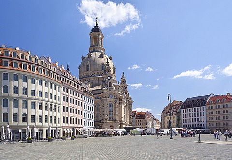 Church of Our Lady on Neumarkt square, Dresden, Saxony, Germany, Europe