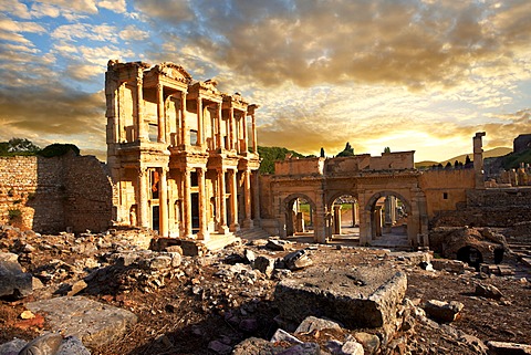 The Library of Celsus, Roman ruins of Ephesus, Turkey