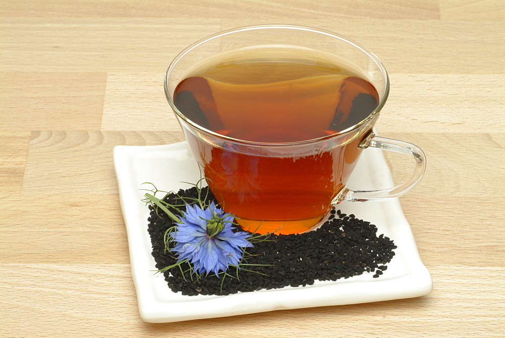 Fennel Flower or Black Caraway (Nigella sativa) herbal tea, medicinal tea