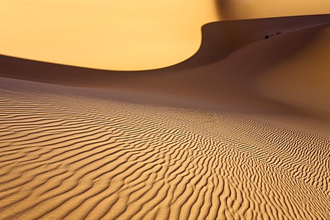 Wave patterns, structures on sand dunes of the Libyan Desert, Sahara, Libya, North Africa, Africa