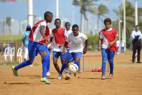 Soccer event for children and young people from poor neighborhoods, Festival da Bola, social project of the Deutsche Gesellschaft fÃ¼r Internationale Zusammenarbeit, GIZ, German Federal Enterprise for International Cooperation, Salvador da Bahia, Bahia, B