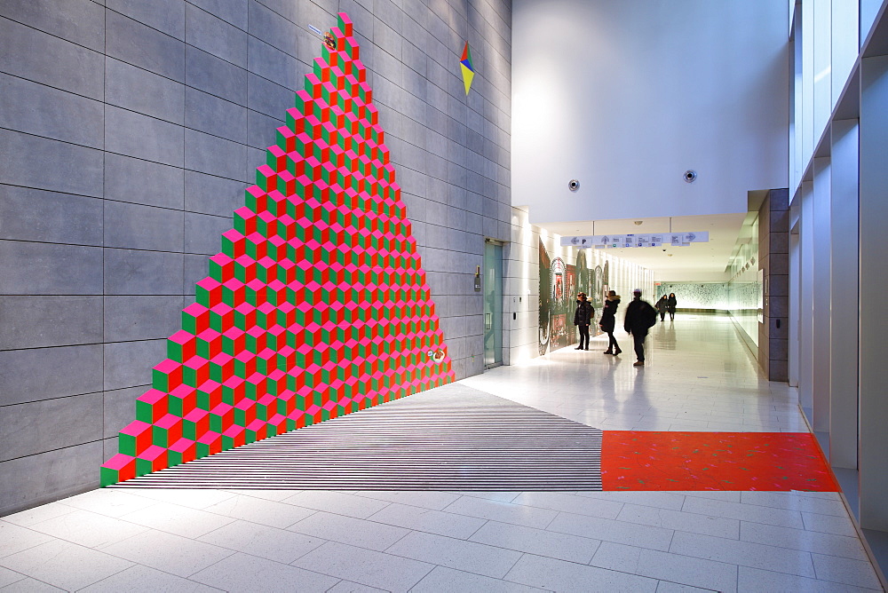 Artwork in the Underground City walkway system, Underground City, MontrÃƒÂ©al, Quebec Province, Canada, North America