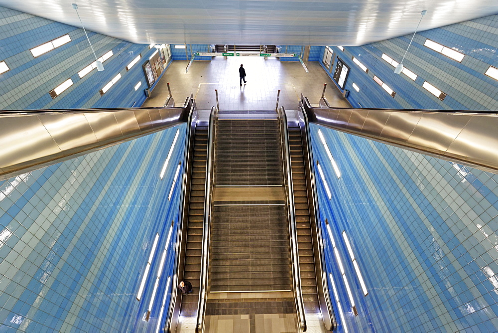 Uberseequartier U-Bahn station, Hamburg, Germany, Europe