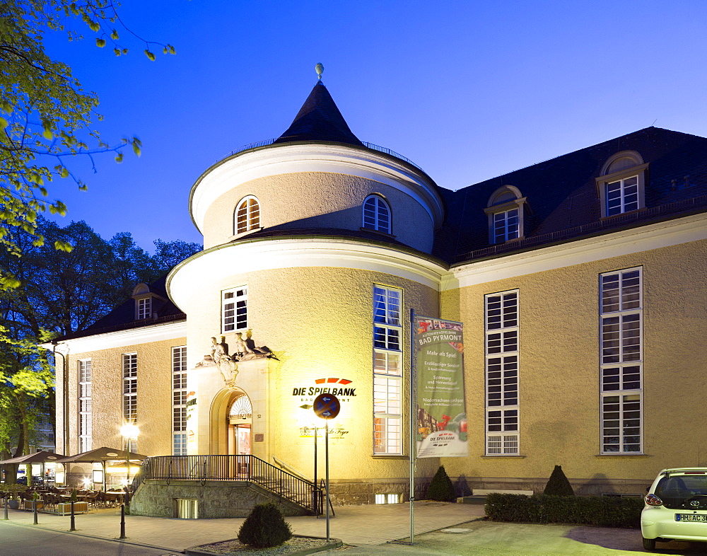 Concert hall on the Hauptallee in the spa district, today also home of the Spielbank, Bad Pyrmont, Lower Saxony, Germany, Europe