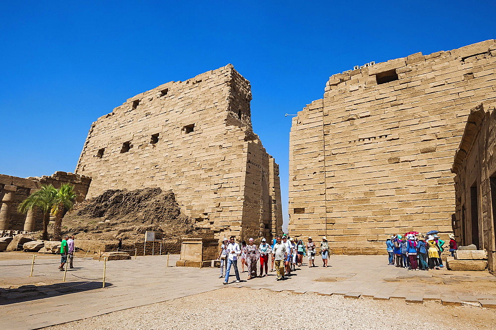 Gate, also Pylon, Karnak Temple, Karnak, Luxor, Egypt, Africa