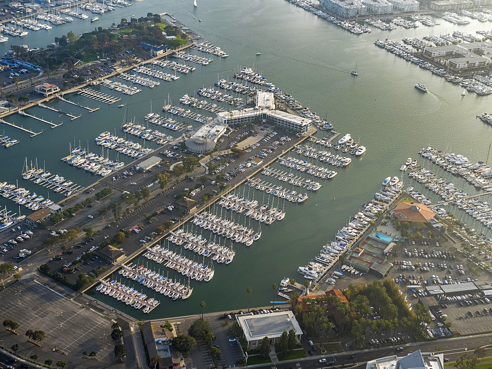 Marina Venice Yacht Club, marina, motor boats, sailboats, Admiralty Way, Marina del Rey, Los Angeles County, California, USA, North America