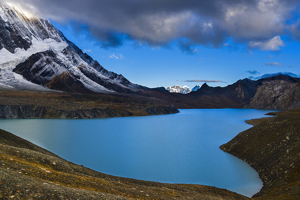 Tilicho Lake in the mountains, Manang, Manang District, Nepal, Asia