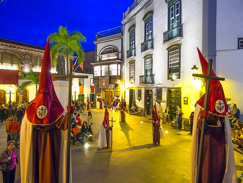 Easter Procession, Plaza de Espana, Santa Cruz de La Palma, Canary Islands, Spain, Europe