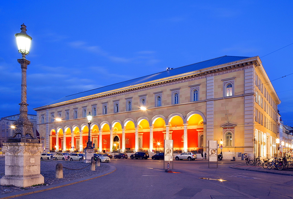 Exclusive office and residential building Palais at the Opera House with portico, former Palais Törring-Jettenbach, 1754, Max-Joseph-Platz, Munich, Upper Bavaria, Bavaria, Germany, Europe